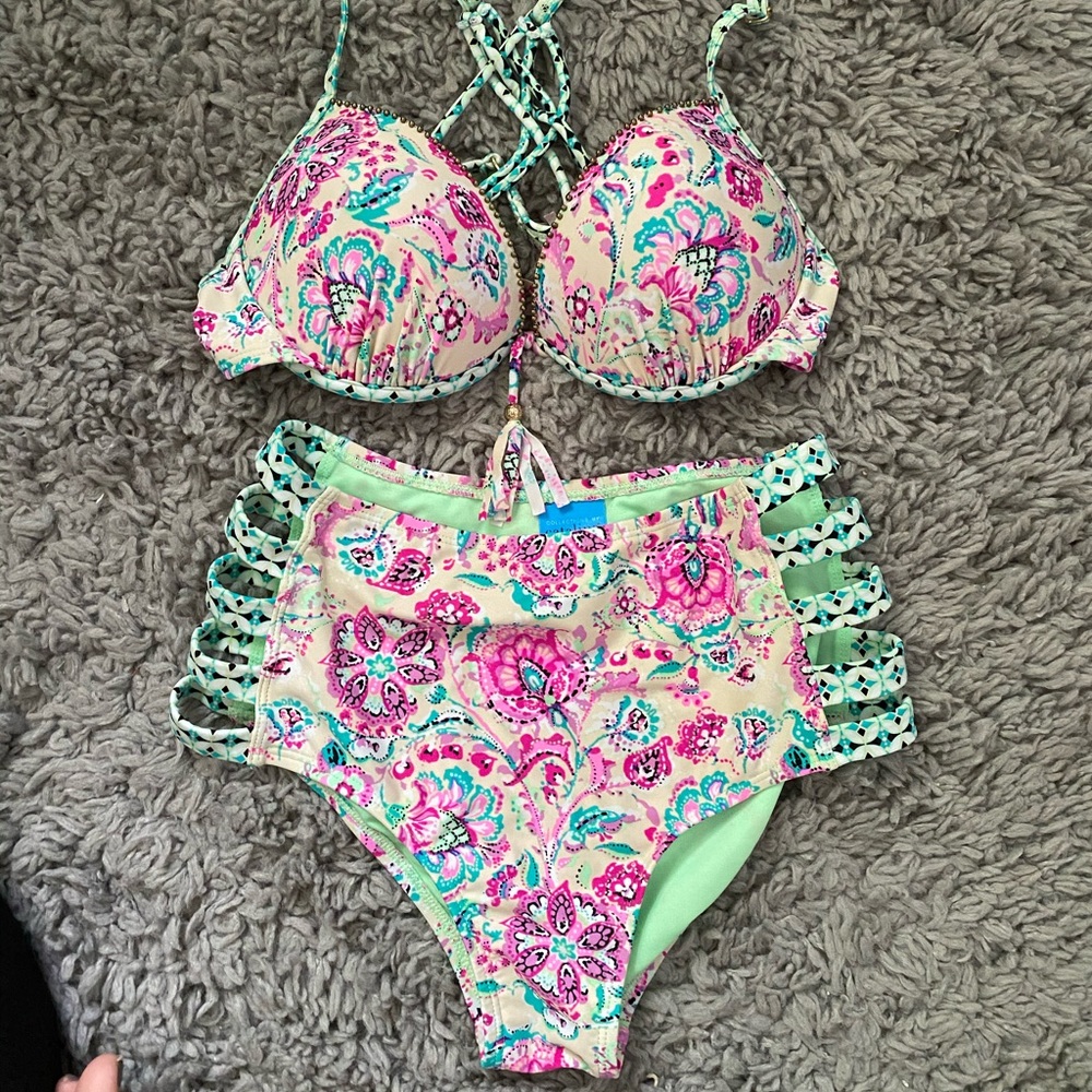 Medium 2 piece festive swimsuit